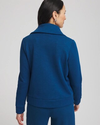 【chico】 Zenergy® Beach Slub Half-Zip Pullover Top | Chico's